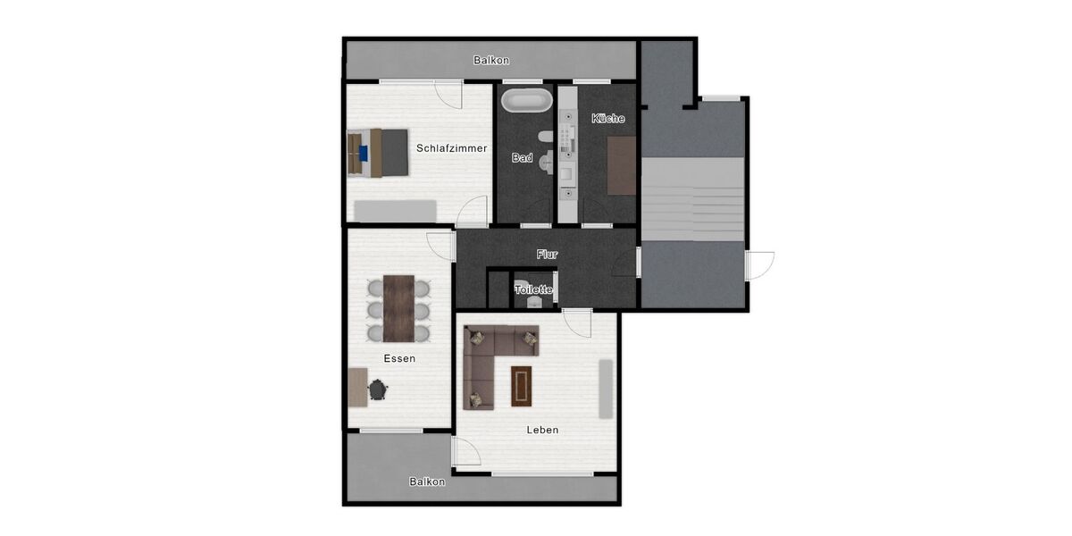 Provisionsfrei* Lichtdurchflutete 3-Zimmer-Wohnung mit zwei Balkonen - Etagenwohnung Gummersbach Hesselbach | Angebot:27260040