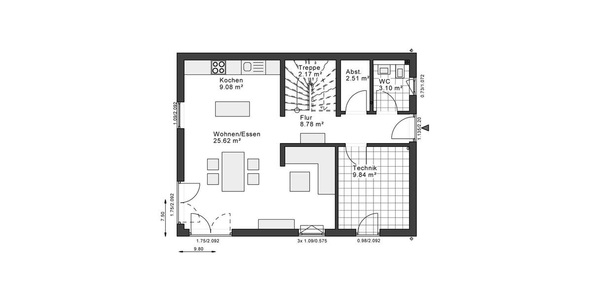 Einfamilienhaus Engelskirchen - 3 Zimmer, 120 m&sup2;, 1.500&euro; | Angebot:26663228