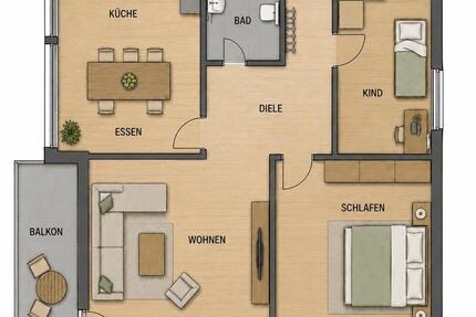 Wohnung Bergneustadt - 3 Zimmer, 76 m&sup2;, 174.900&euro; | Angebot:27181323