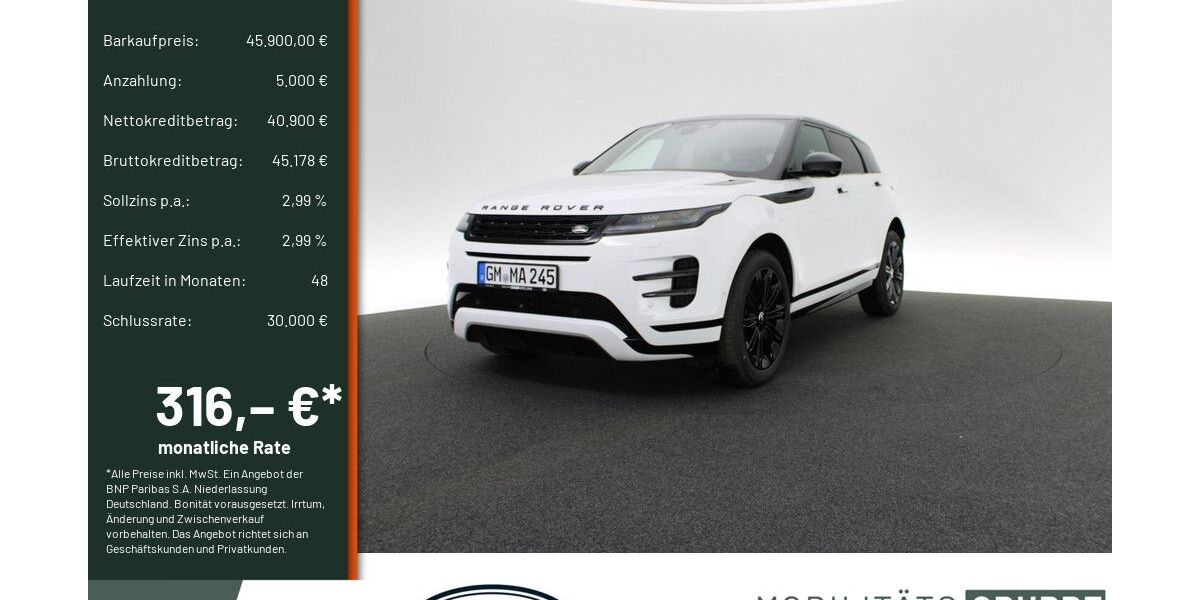 Land Rover Range Rover Evoque 1.785 km 45.900 &euro; Engelskirchen 51766