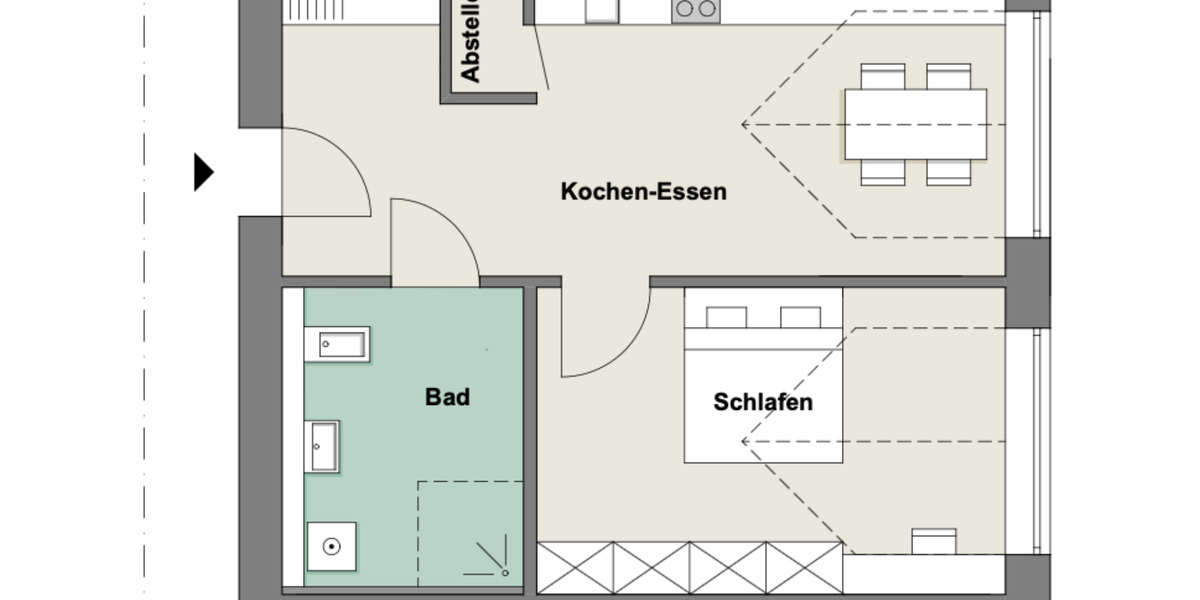 Etagenwohnung Wissen - 2 Zimmer, 54 m&sup2;, 460&euro; | Angebot:25435689