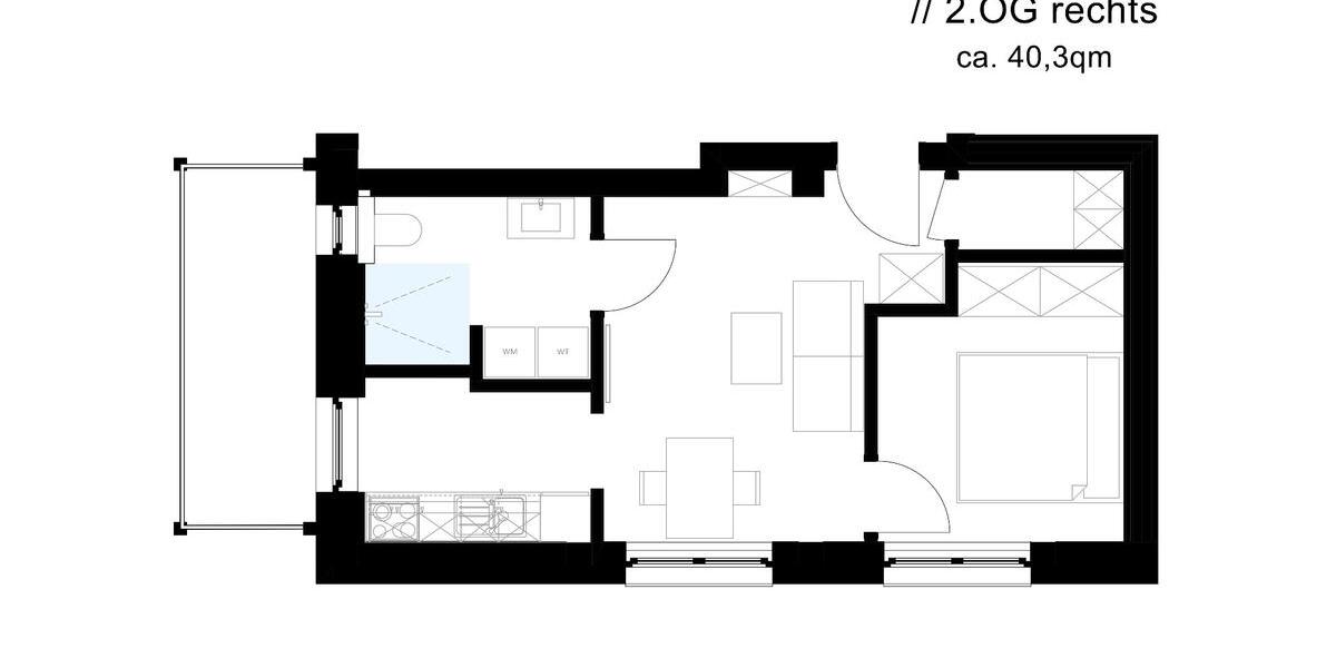 Etagenwohnung Olpe - 2 Zimmer, 37 m&sup2;, 511&euro; | Angebot:26148536