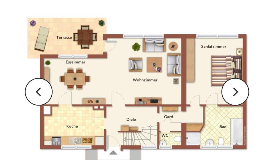 Erdgeschoßwohnung Wiehl - 3 Zimmer, 86 m&sup2;, 970&euro; | Angebot:25401600