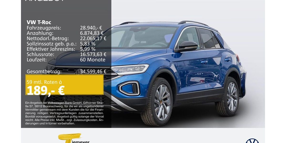VW T-Roc 9.000 km 28.940 &euro; Lüdenscheid 58507