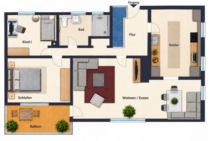 Haus Reichshof - 7 Zimmer, 128 m&sup2;, 1.400&euro; | Angebot:27618836