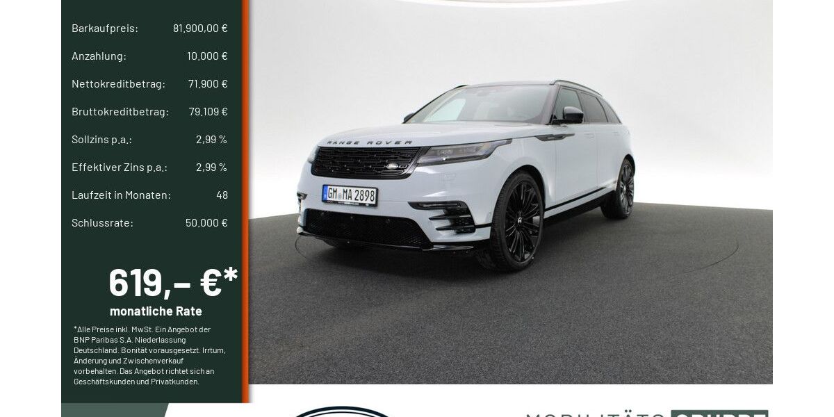 Land Rover Range Rover Velar 4.900 km 79.900 &euro; Engelskirchen 51766