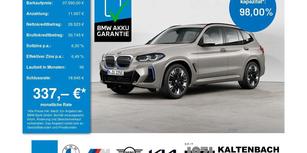 BMW iX3 84.665 km 37.590 &euro; Overath-Vilkerath 51491