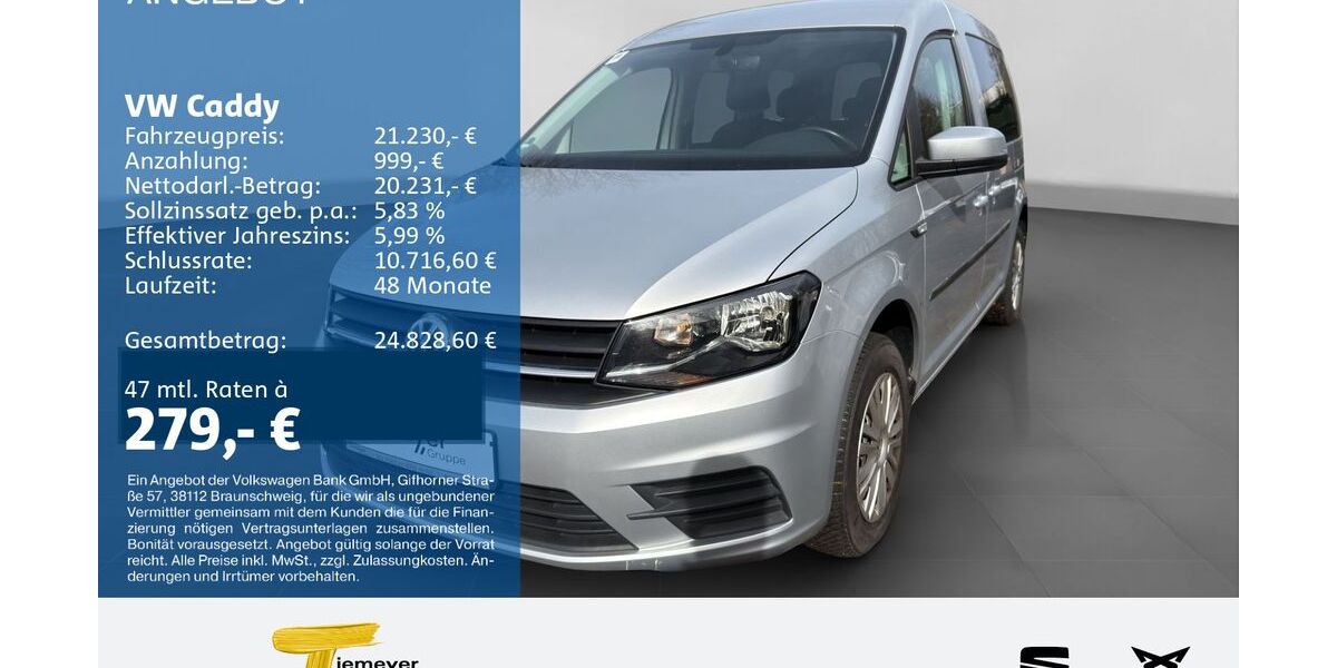 VW Caddy 65.582 km 21.230 &euro; Lüdenscheid 58513