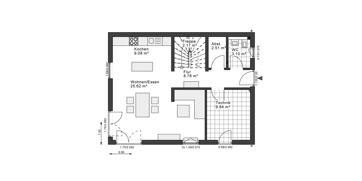 Einfamilienhaus Engelskirchen - 3 Zimmer, 120 m&sup2;, 1.500&euro; | Angebot:26396048