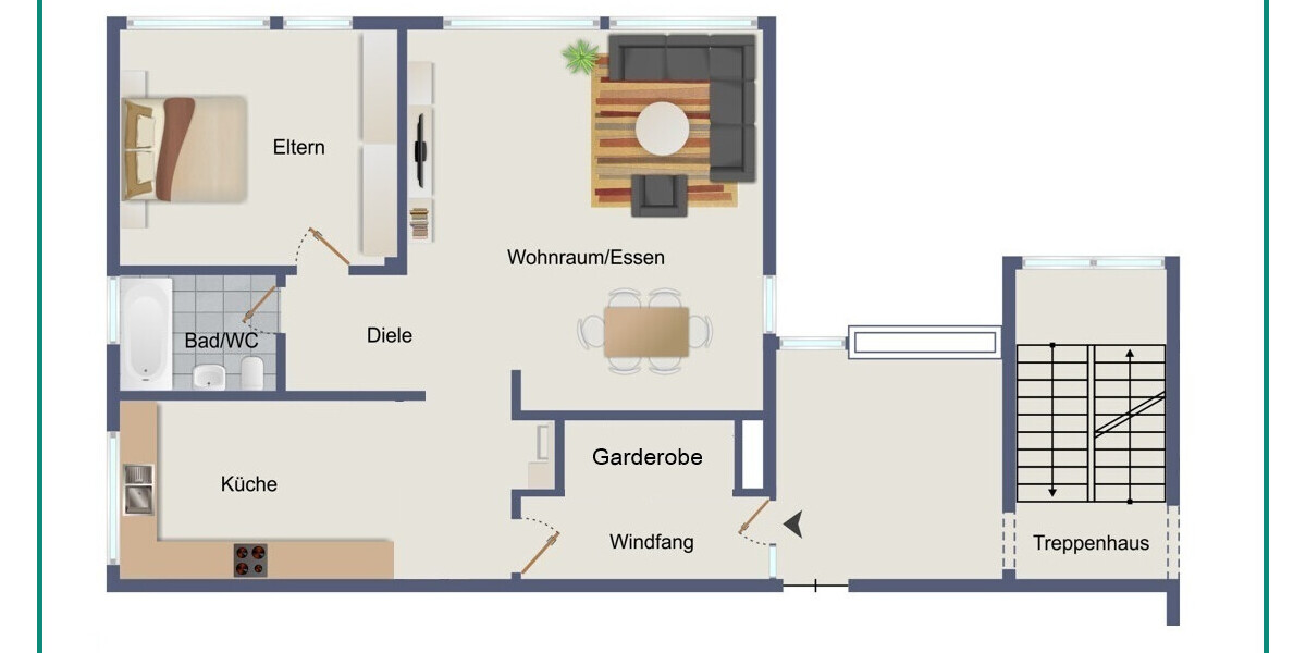 2-ZIMMER-EIGENTUMSWOHNUNG IN GUTER LAGE AM STADTZENTRUM VON RADEVORMWALD, PROVISIONSFREI ! - Etagenwohnung Radevormwald Ispingrade | Angebot:26634557