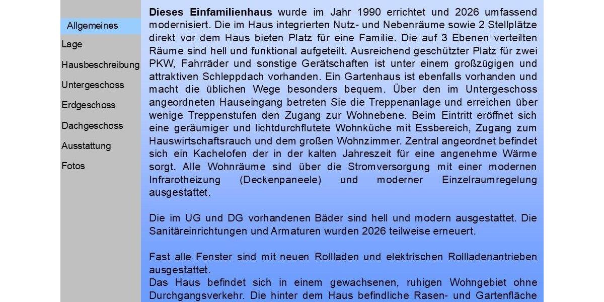 Einfamilienhaus Kürten - 5 Zimmer, 192 m&sup2;, 2.000&euro; | Angebot:26475243