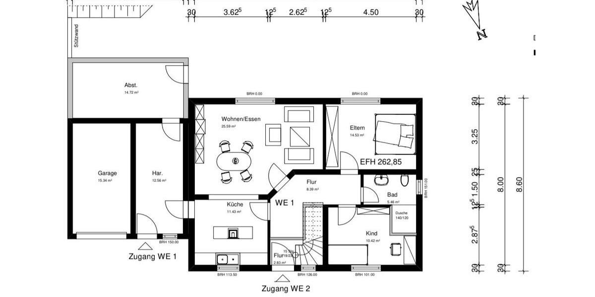 Erdgeschoßwohnung Lindlar - 3 Zimmer, 110 m&sup2;, 949&euro; | Angebot:27577658