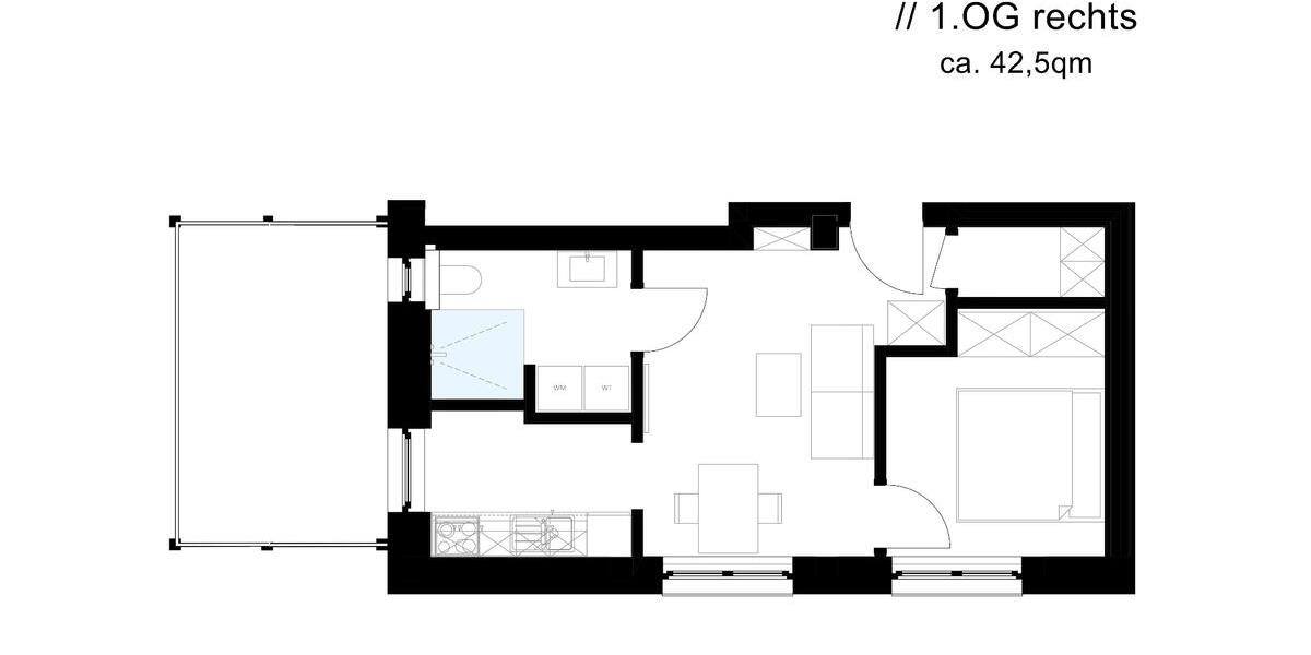 Etagenwohnung Olpe - 2 Zimmer, 37 m&sup2;, 511&euro; | Angebot:26148536