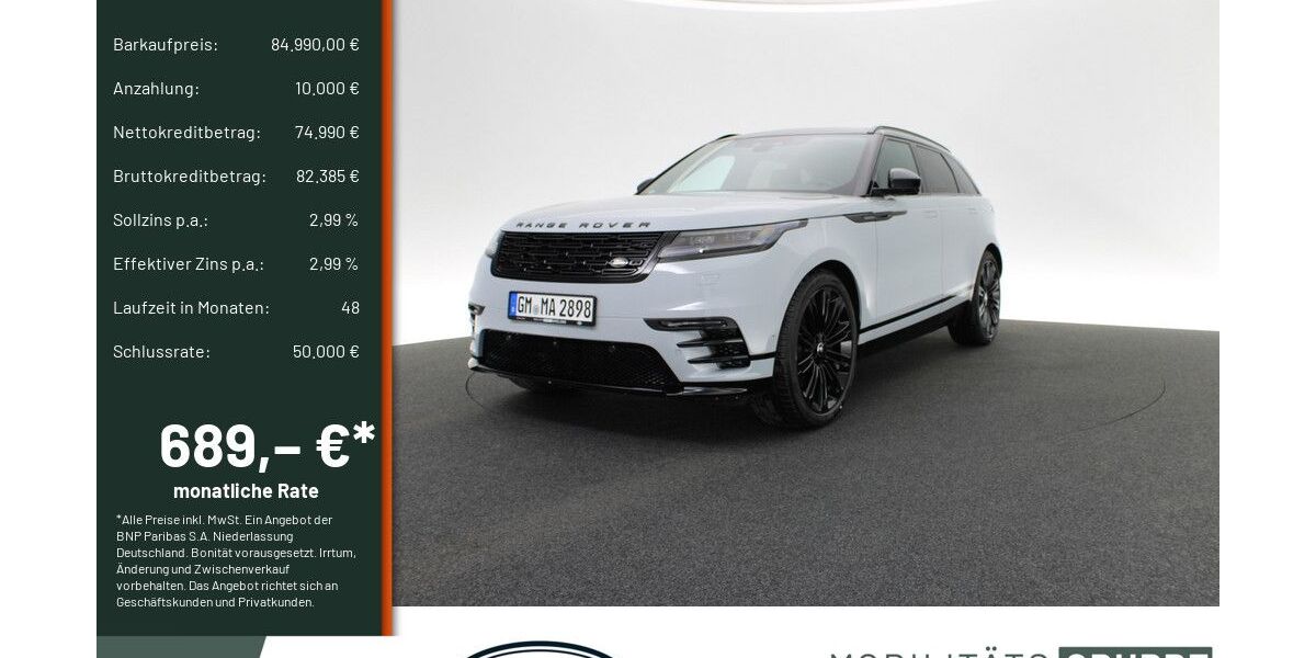 Land Rover Range Rover Velar 1.900 km 84.990 &euro; Engelskirchen 51766