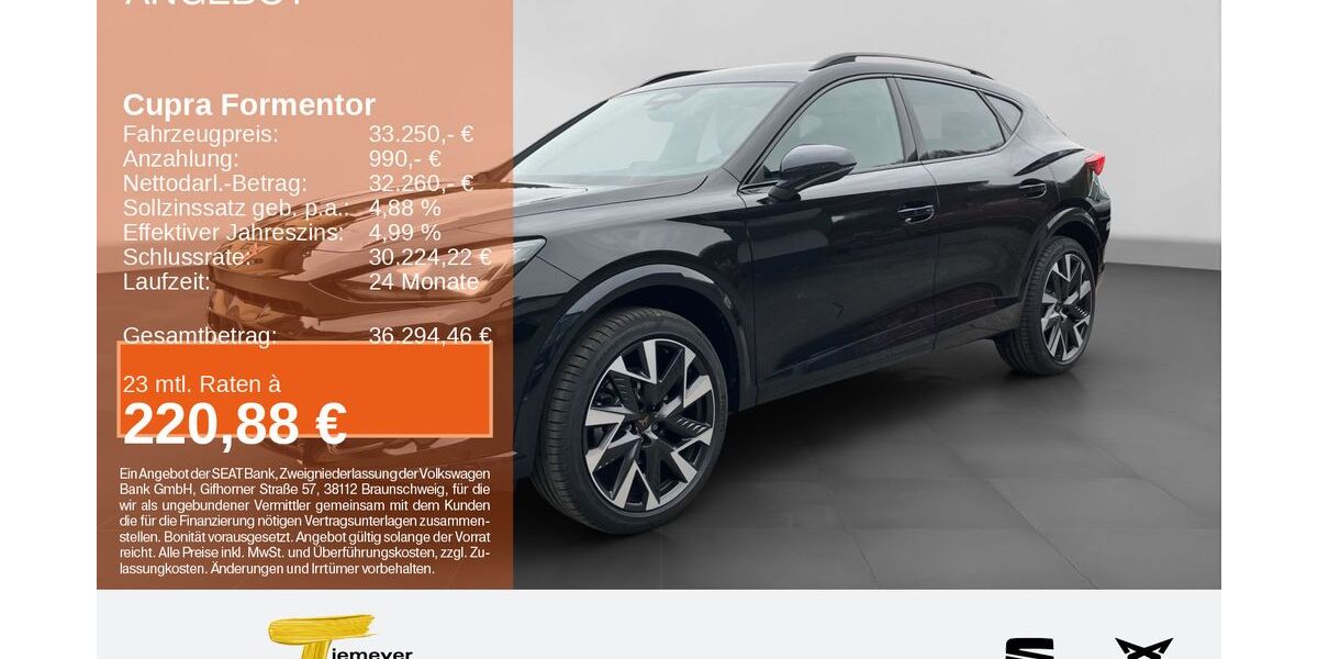 Cupra Formentor 2.999 km 33.250 &euro; Plettenberg 58840