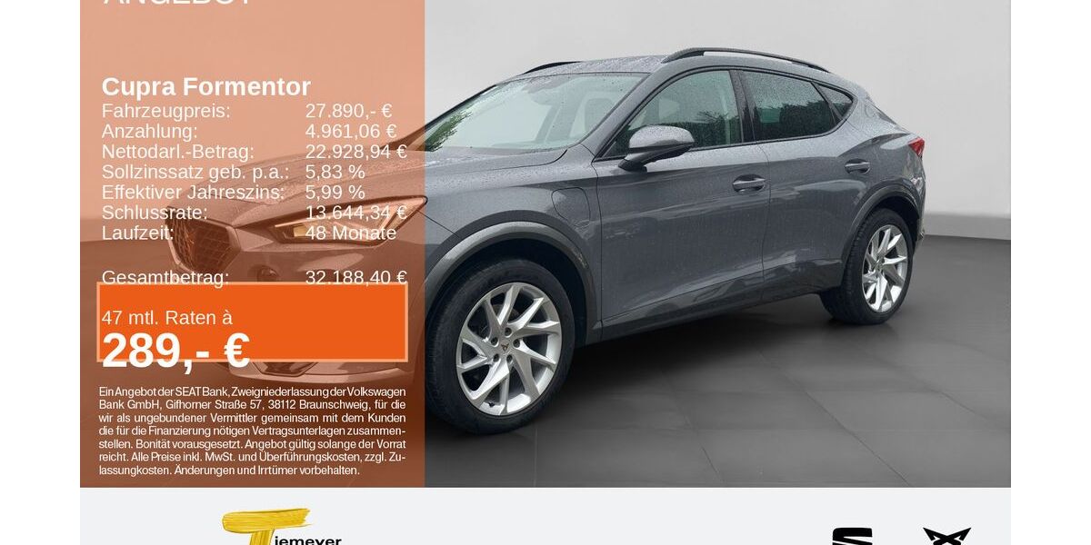 Cupra Formentor 38.787 km 27.890 &euro; Plettenberg 58840