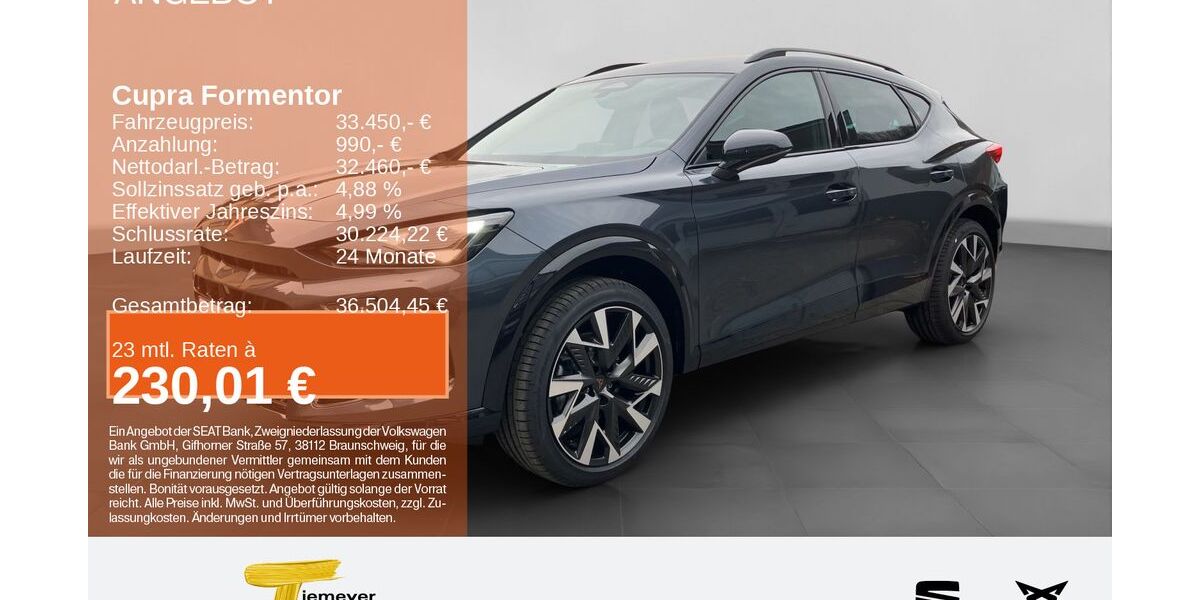 Cupra Formentor 2.999 km 33.210 &euro; Plettenberg 58840