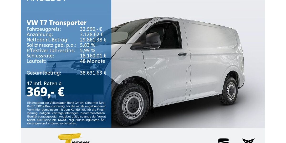 VW T7 Transporter 7.990 km 32.480 &euro; Lüdenscheid 58513