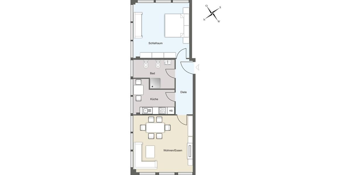 Etagenwohnung Lüdenscheid - 2 Zimmer, 69 m&sup2;, 395&euro; | Angebot:25377654