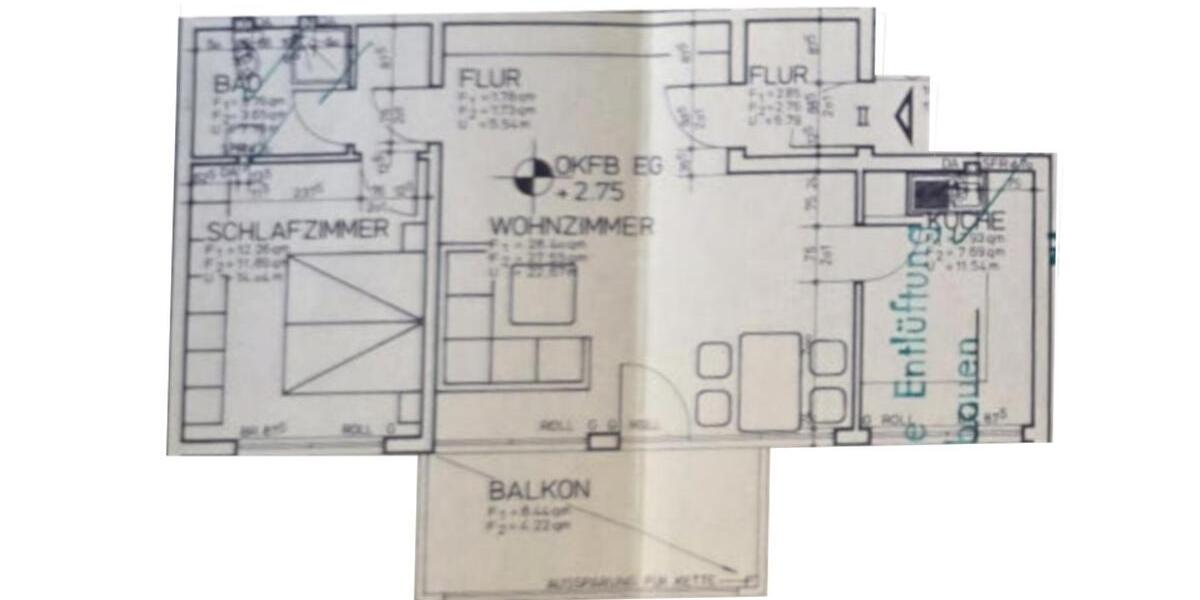 Etagenwohnung Lüdenscheid Staberg - 2.5 Zimmer, 60 m&sup2;, 540&euro; | Angebot:25856192