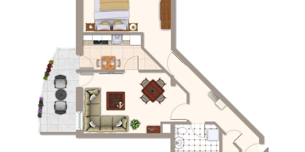 Etagenwohnung Olpe - 2 Zimmer, 60 m&sup2;, 625&euro; | Angebot:25854841