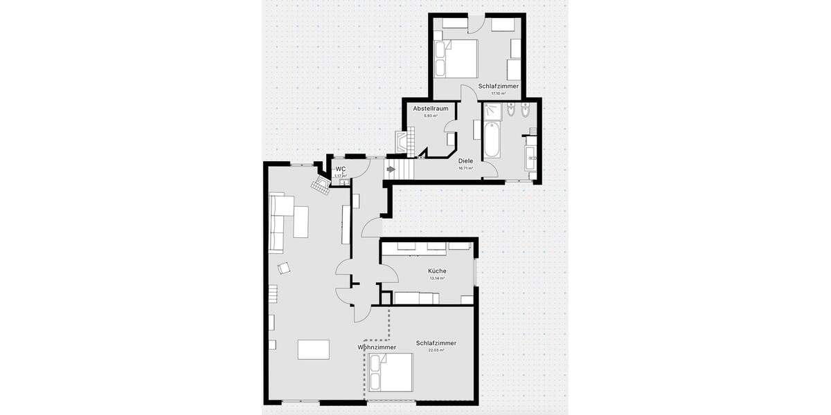 Dachgeschoßwohnung Gummersbach Berstig Süd - 3 Zimmer, 122 m&sup2;, 1.050&euro; | Angebot:27590817
