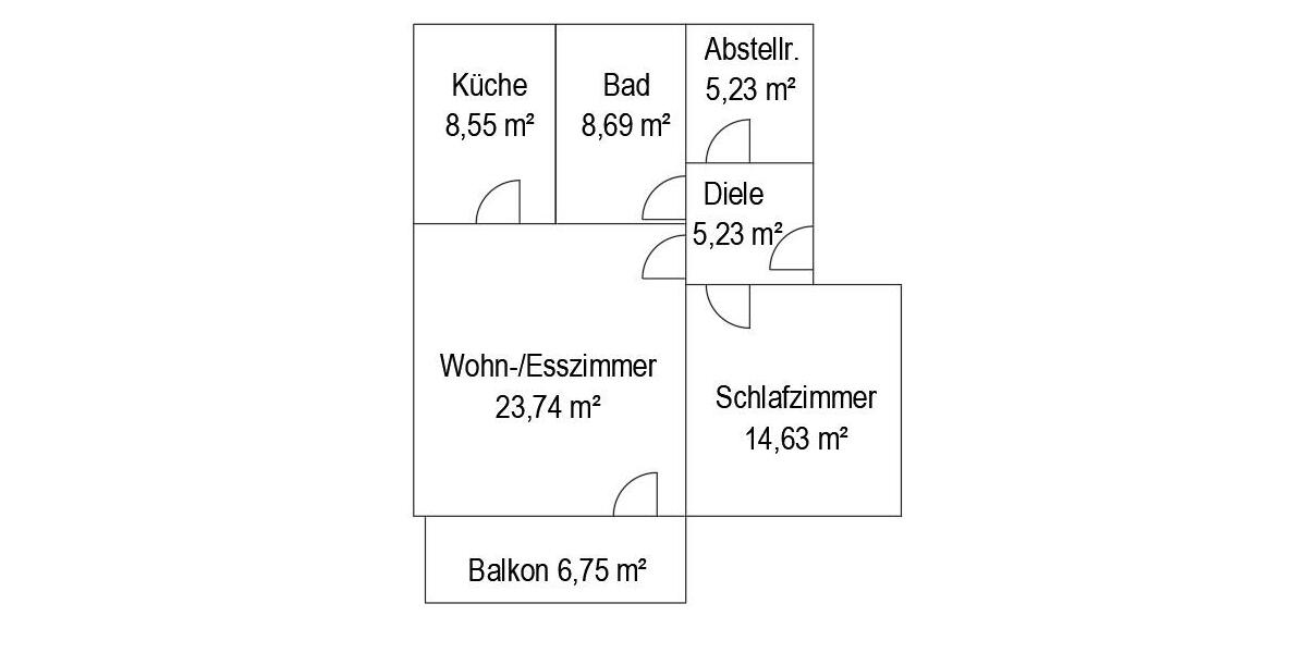 Etagenwohnung Gummersbach Berstig Süd - 2 Zimmer, 65 m&sup2;, 490&euro; | Angebot:25382885