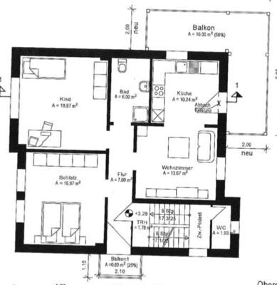 Etagenwohnung Gummersbach Berstig Süd - 3 Zimmer, 80 m&sup2;, 950&euro; | Angebot:26420589