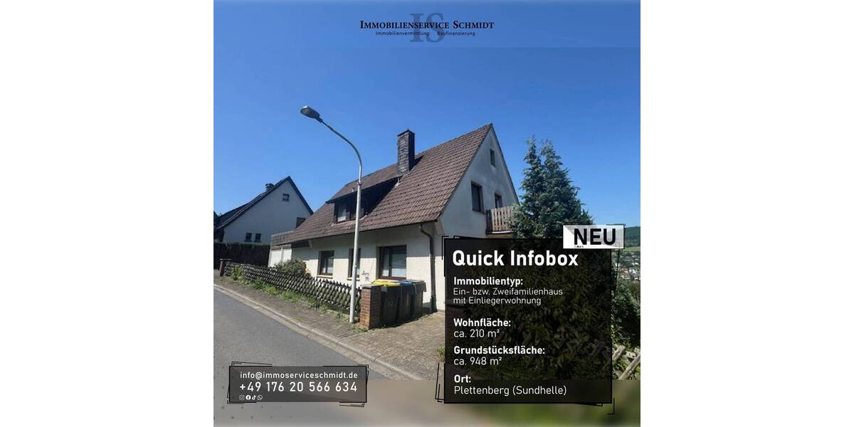 Mehrfamilienhaus, Wohnhaus Plettenberg Bruch - 9 Zimmer, 210 m&sup2;, 315.000&euro; | Angebot:26741508