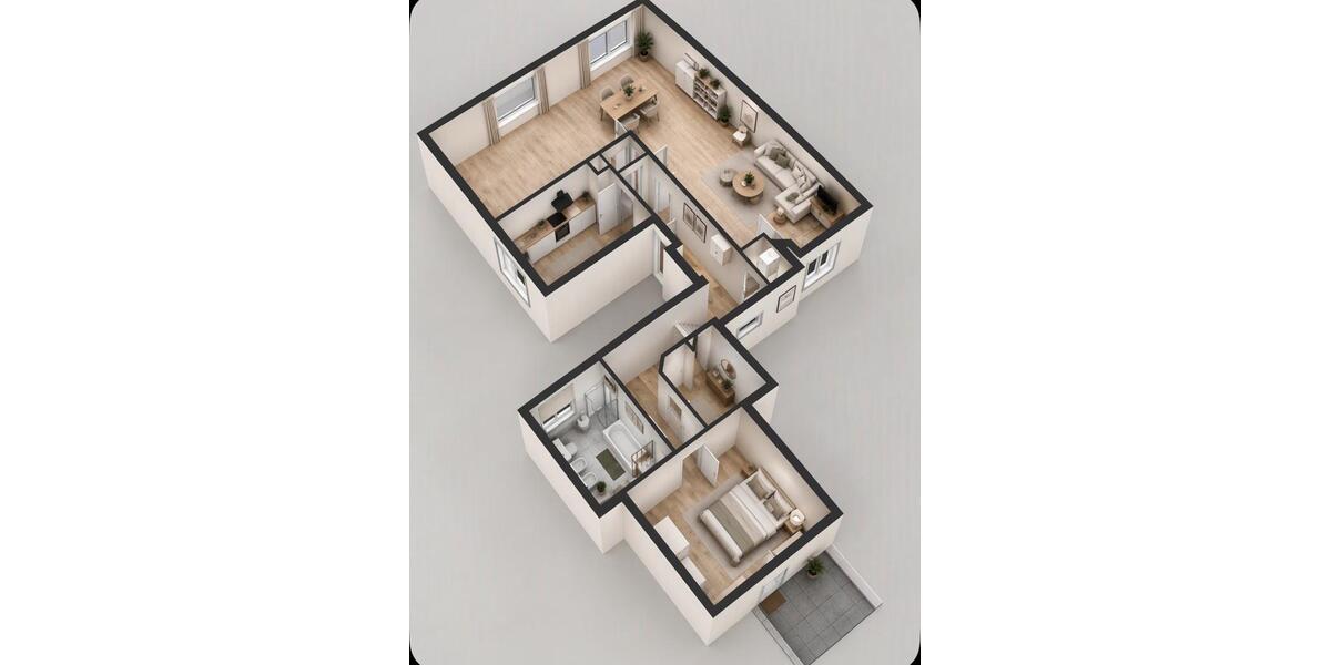 Dachgeschoßwohnung Gummersbach Berstig Süd - 3 Zimmer, 122 m&sup2;, 1.050&euro; | Angebot:27590817