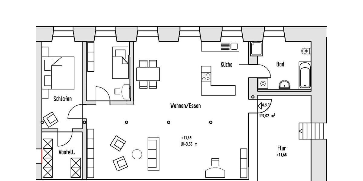 Loft - Studio - Atelier Radevormwald - 3 Zimmer, 117 m&sup2;, 790&euro; | Angebot:25381629
