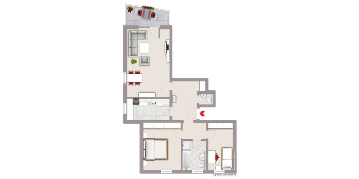 Etagenwohnung Lüdenscheid Brügge - 3 Zimmer, 85 m&sup2;, 199.000&euro; | Angebot:25999726