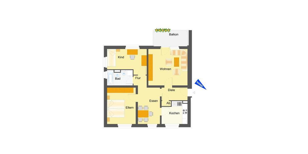 Etagenwohnung Lüdenscheid Staberg - 3 Zimmer, 71 m&sup2;, 472&euro; | Angebot:25377592