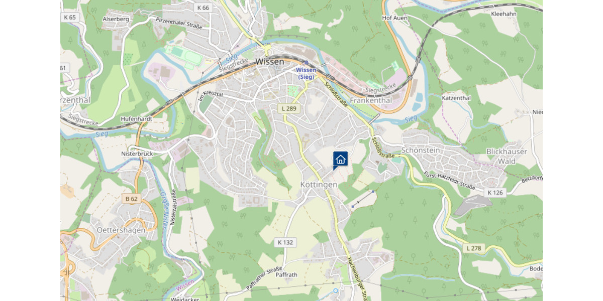 Etagenwohnung Wissen - 2 Zimmer, 60 m&sup2;, 550&euro; | Angebot:25378757