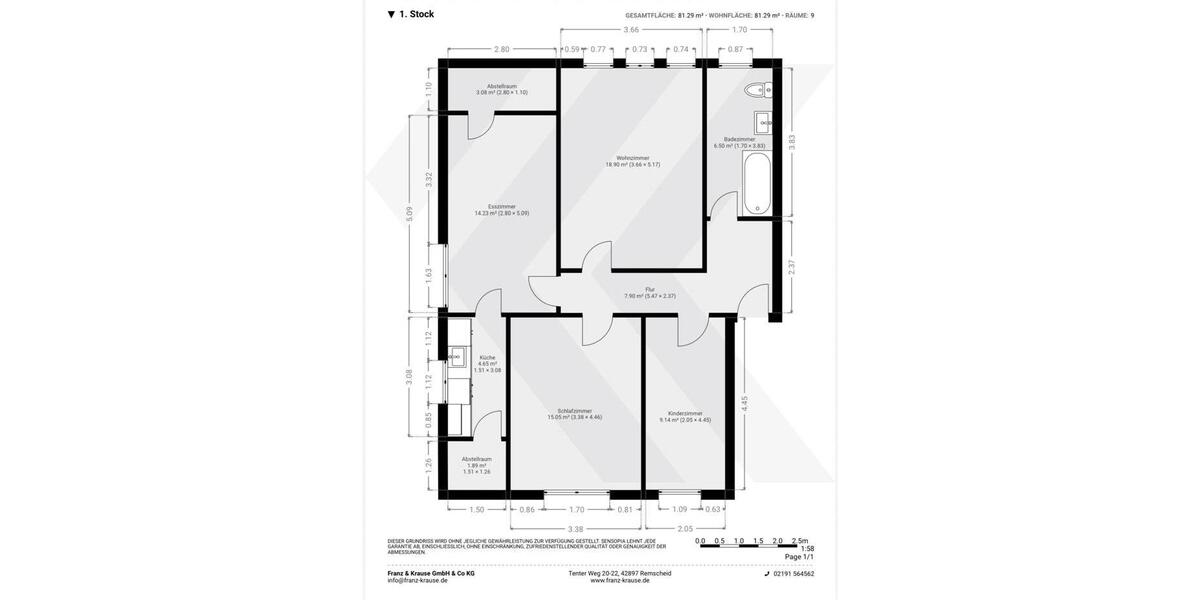 Dachgeschoßwohnung Olpe - 4 Zimmer, 81 m&sup2;, 200.000&euro; | Angebot:27458662