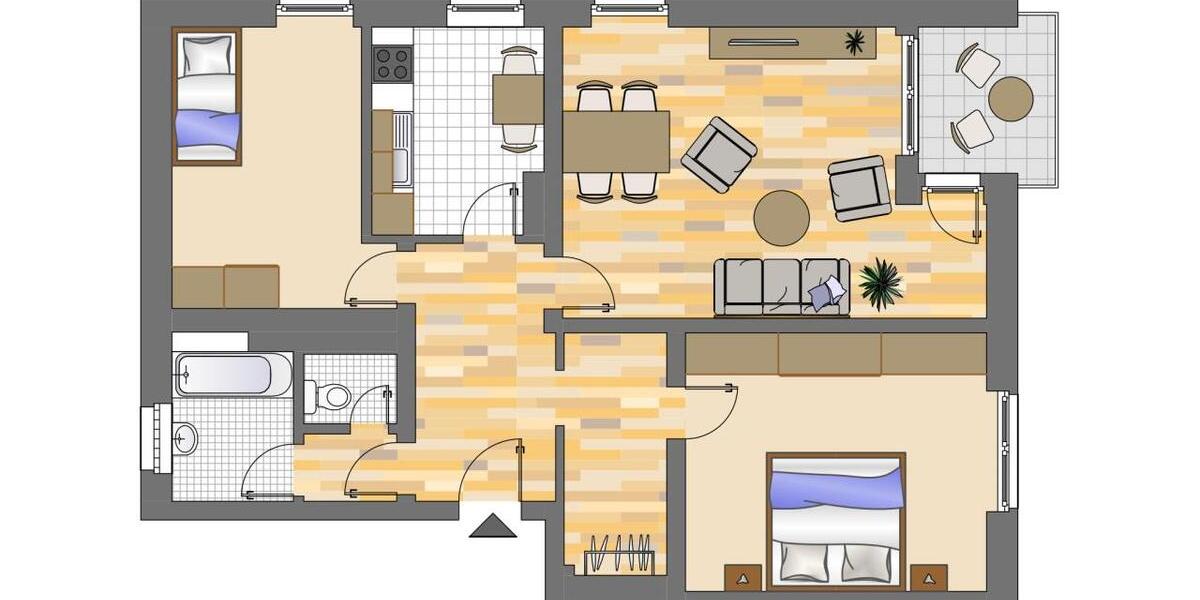 Etagenwohnung Plettenberg - 3 Zimmer, 77 m&sup2;, 529&euro; | Angebot:25901450