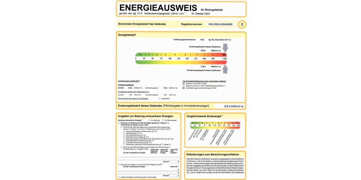 Erdgeschoßwohnung Radevormwald - 2 Zimmer, 47 m&sup2;, 400&euro; | Angebot:26653893
