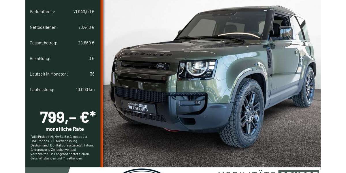 Land Rover Defender 2.500 km 71.940 &euro; Engelskirchen 51766