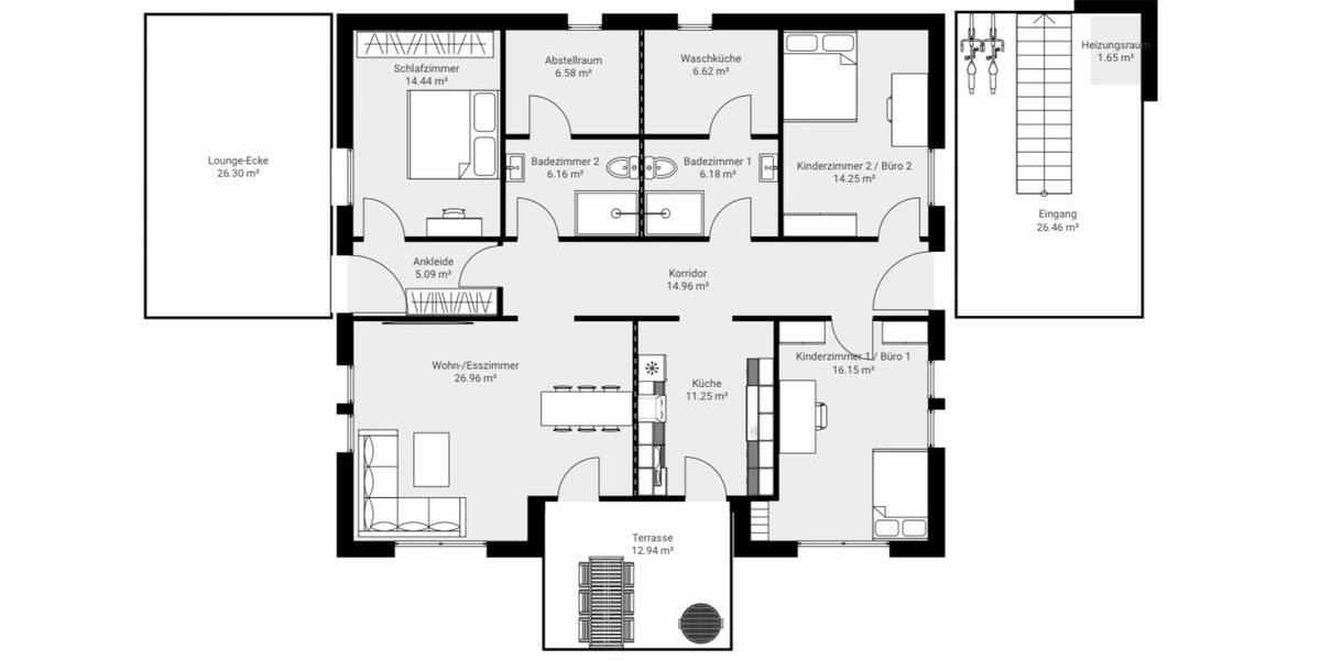 Terrassenwohnung Meinerzhagen - 4 Zimmer, 135 m&sup2;, 1.350&euro; | Angebot:27543375