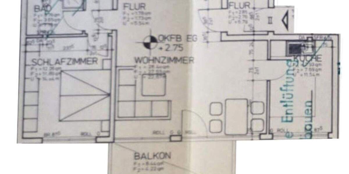 Etagenwohnung Lüdenscheid Staberg - 2 Zimmer, 60 m&sup2;, 540&euro; | Angebot:25866633