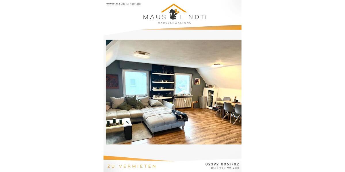 Dachgeschoßwohnung Werdohl - 2 Zimmer, 58 m&sup2;, 540&euro; | Angebot:26041774