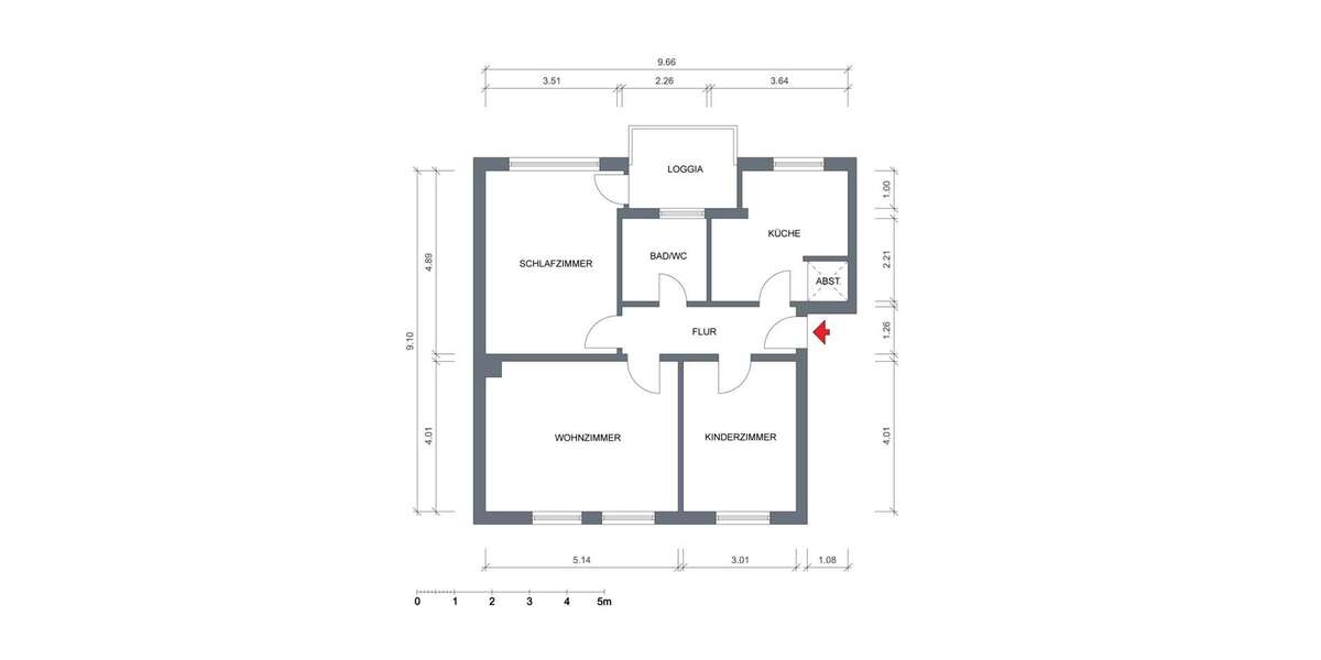 Etagenwohnung Gummersbach Halstenbach - 3 Zimmer, 72 m&sup2;, 648&euro; | Angebot:26965954