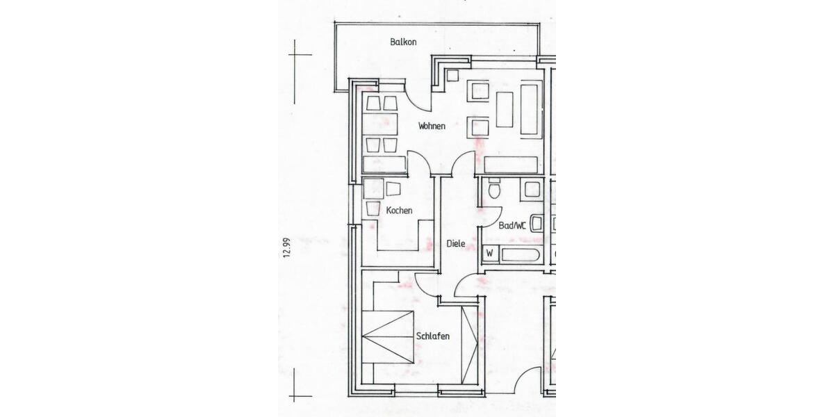 Etagenwohnung Waldbröl - 2 Zimmer, 67 m&sup2;, 500&euro; | Angebot:25478933