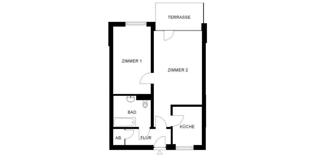 Erdgeschoßwohnung Attendorn - 2 Zimmer, 59 m&sup2;, 285&euro; | Angebot:25118606