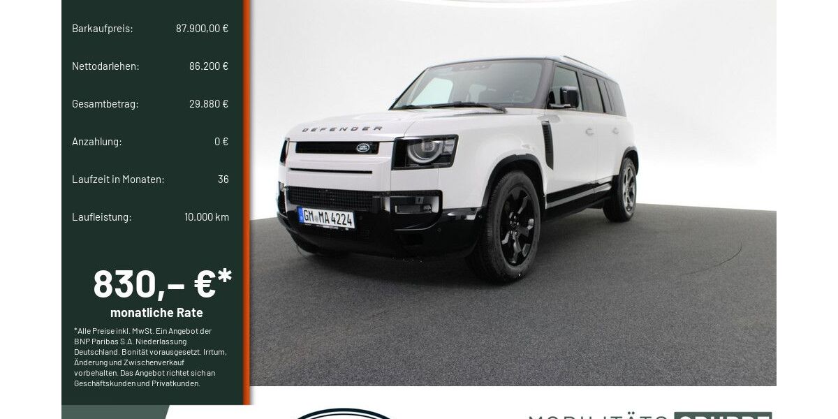 Land Rover Defender 2.500 km 87.900 &euro; Engelskirchen 51766